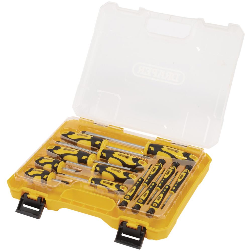 Draper 14 Piece Screwdriver Set Yellow