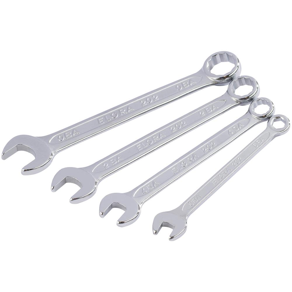 Elora 4 Piece Midget Combination Spanner Set BA
