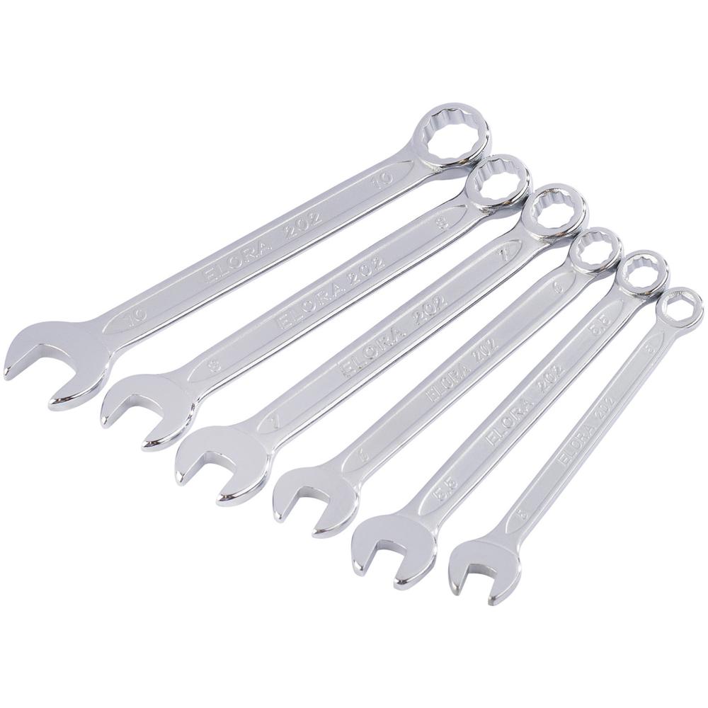6 Piece Midget Combination Spanner Set