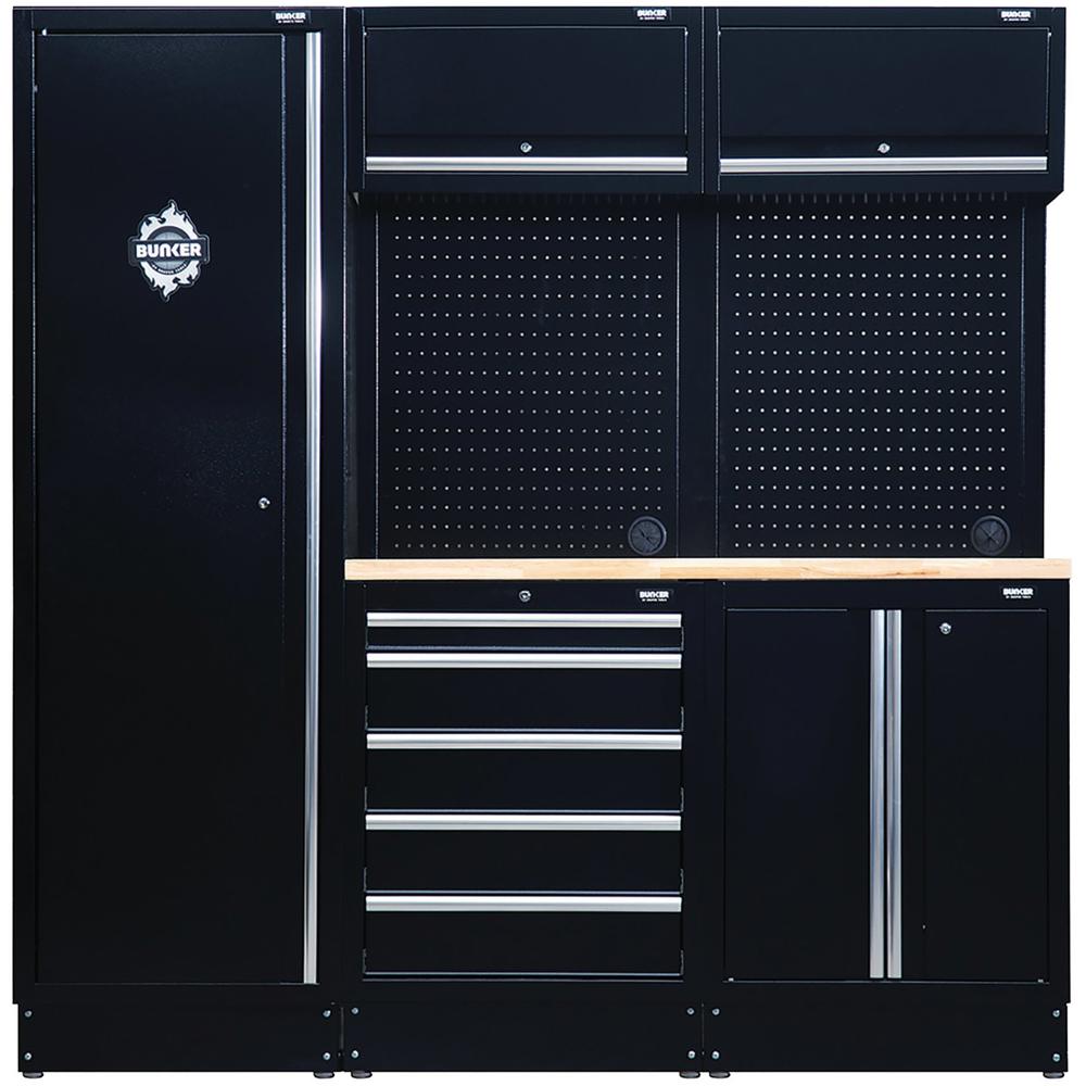 11 Piece Hardwood Worktop Modular Storage System