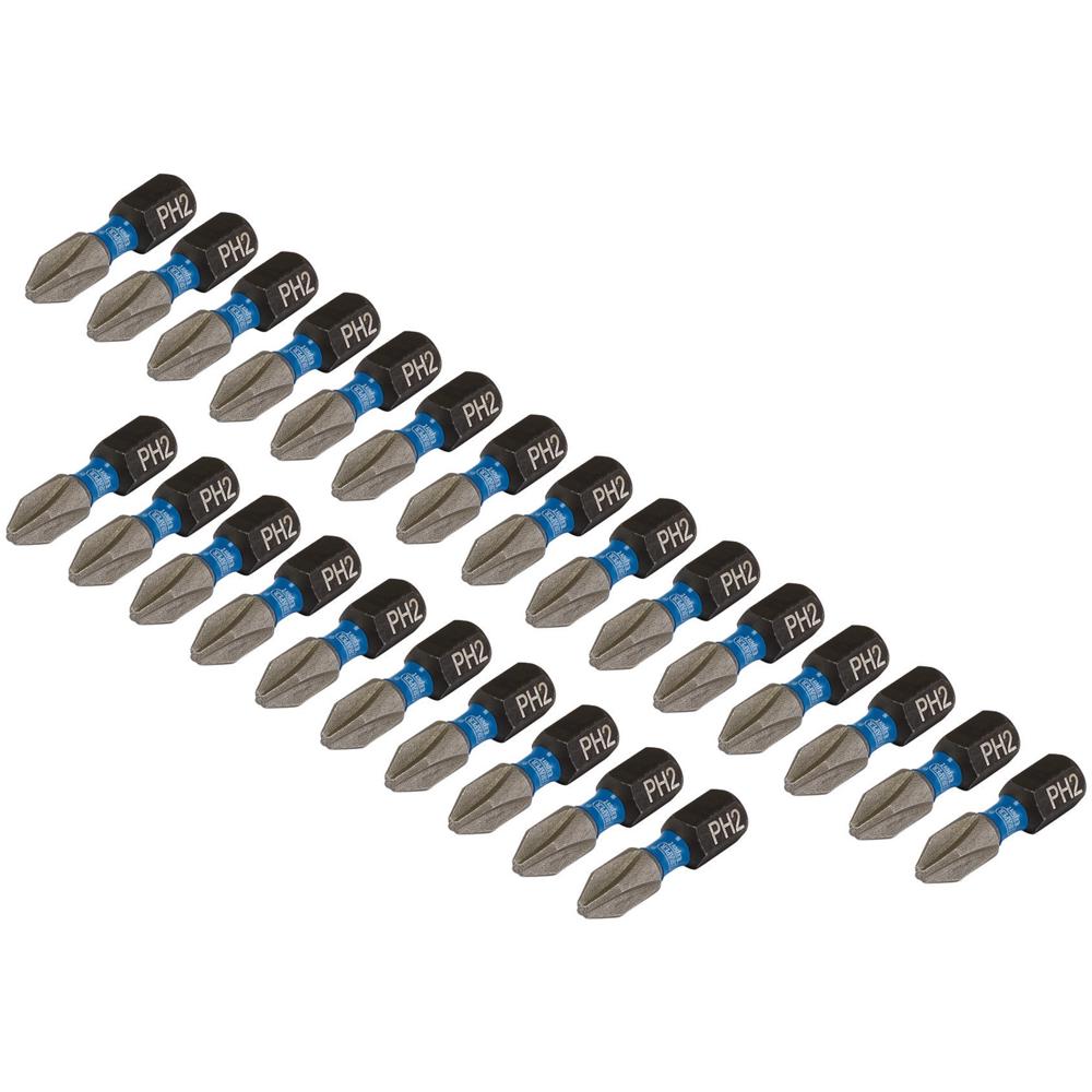 Draper Expert Impact Phillips Screwdriver Bits Ph2 25mm Pack Of 25