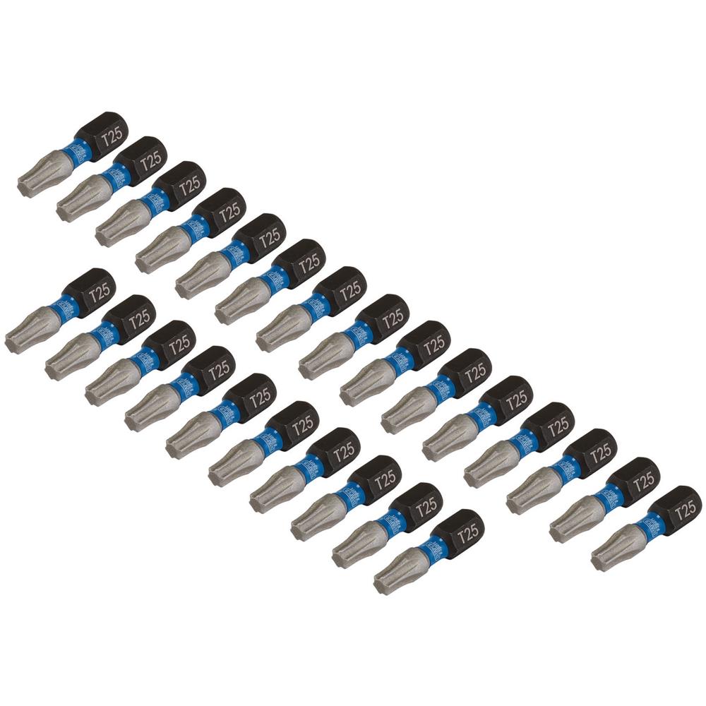 Draper Expert Impact Torx Screwdriver Bits T25 25mm Pack of 25