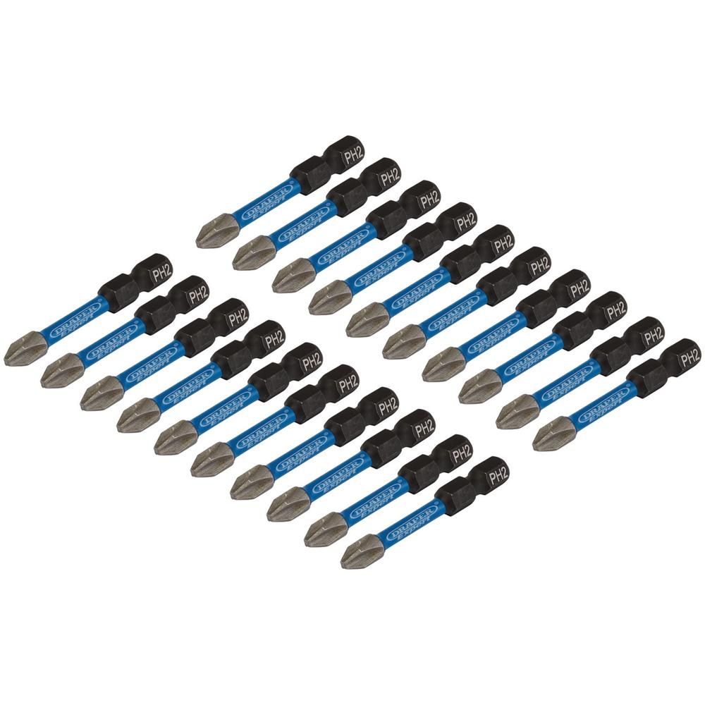 Draper Expert Impact Phillips Screwdriver Bits Ph2 50mm Pack Of 20