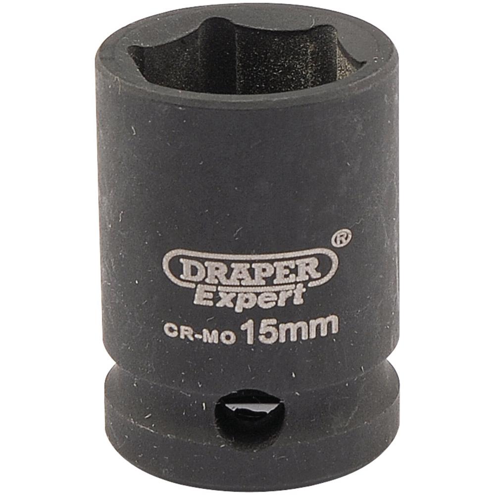 Draper Expert 3/8" Drive Hi-Torq Hexagon Impact Socket Metric 3/8" 15mm