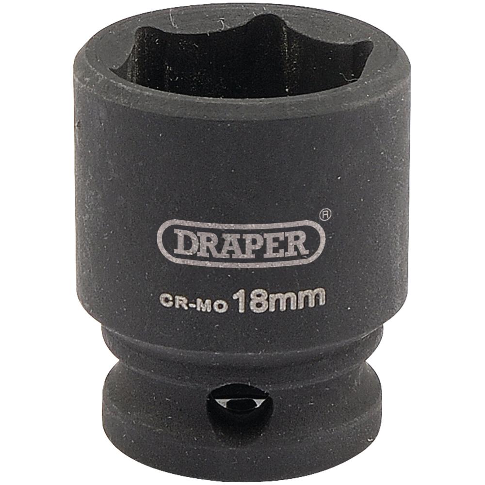 Draper Expert 3/8" Drive Hi-Torq Hexagon Impact Socket Metric 3/8" 18mm