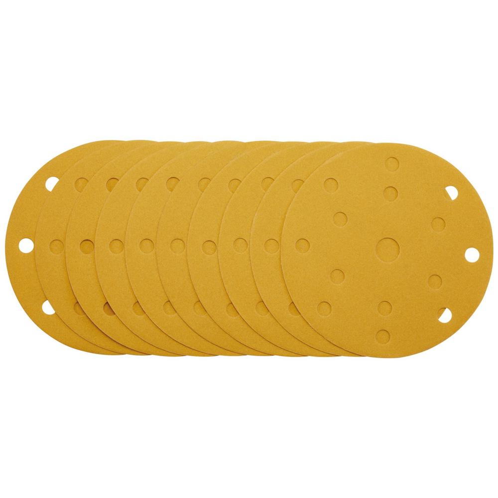 Gold Hook and Loop Sanding Discs 150mm