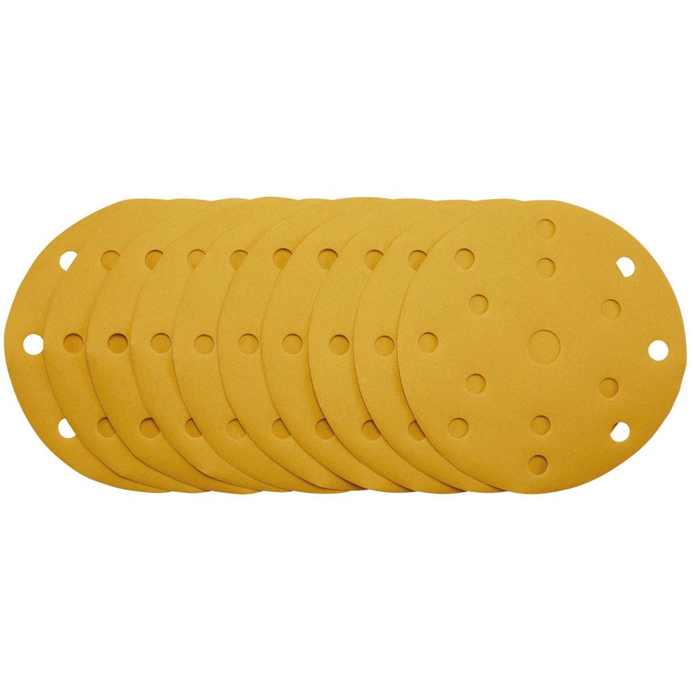 Gold Hook and Loop Sanding Discs 150mm