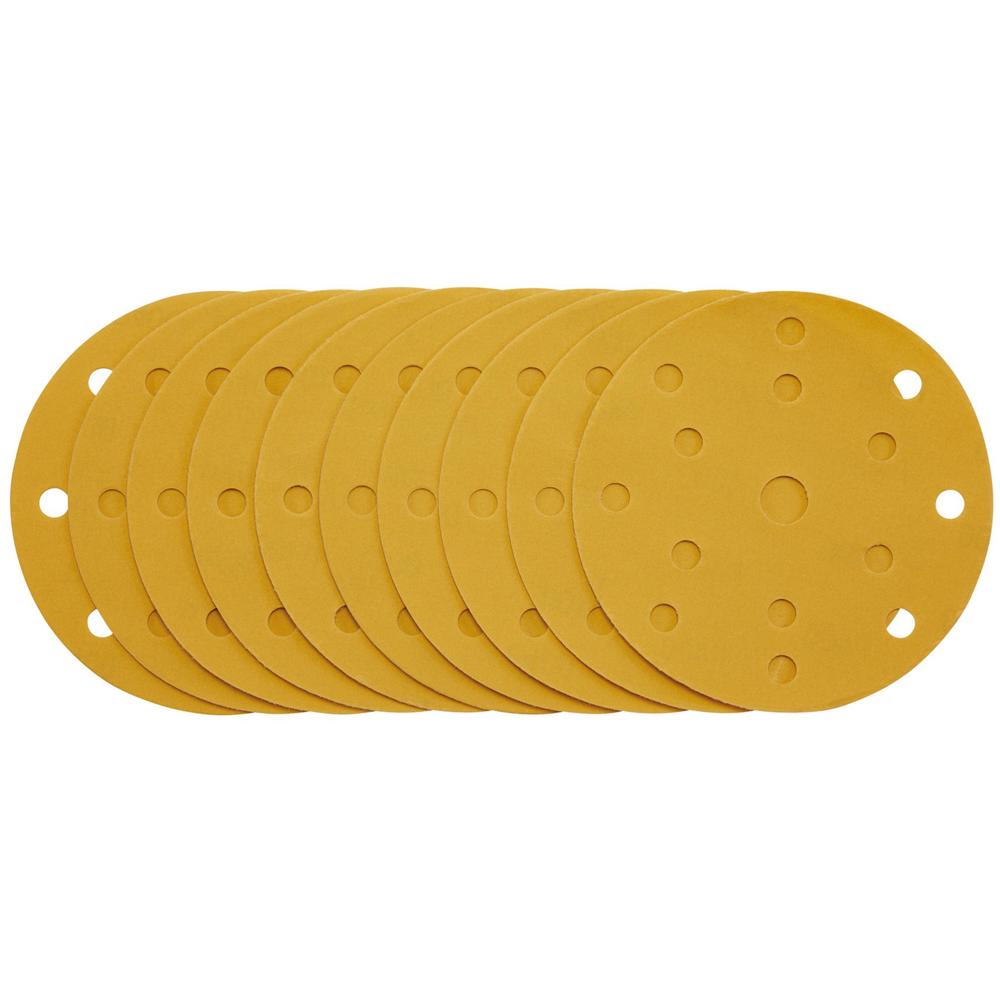 Gold Hook and Loop Sanding Discs 150mm