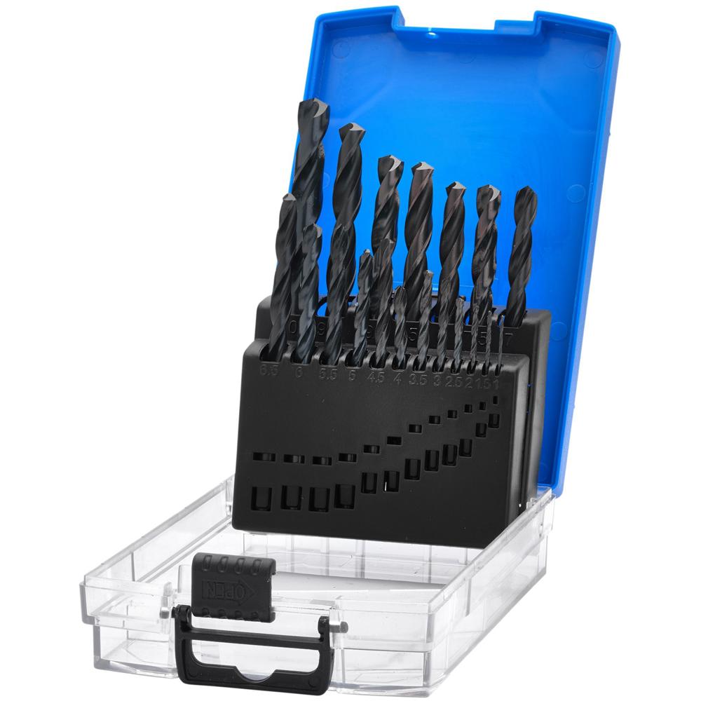 19 Piece Black Oxide Coated HSS Drill Bit Set
