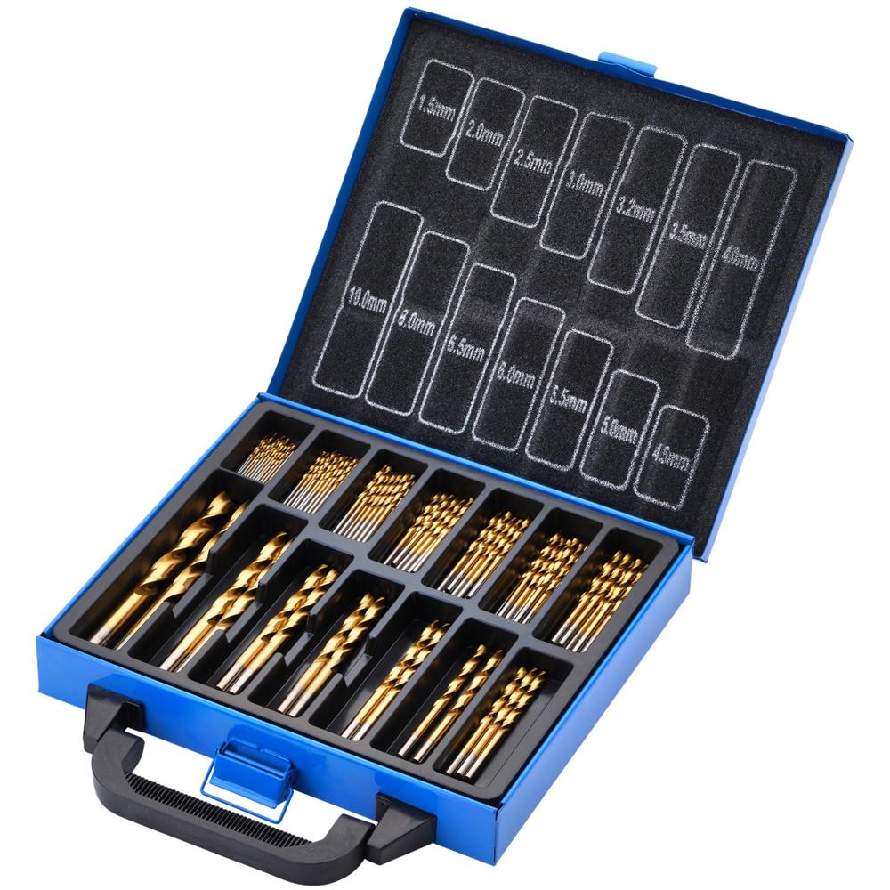 99 Piece HSS TiN Drill Bit Set in Carry Case