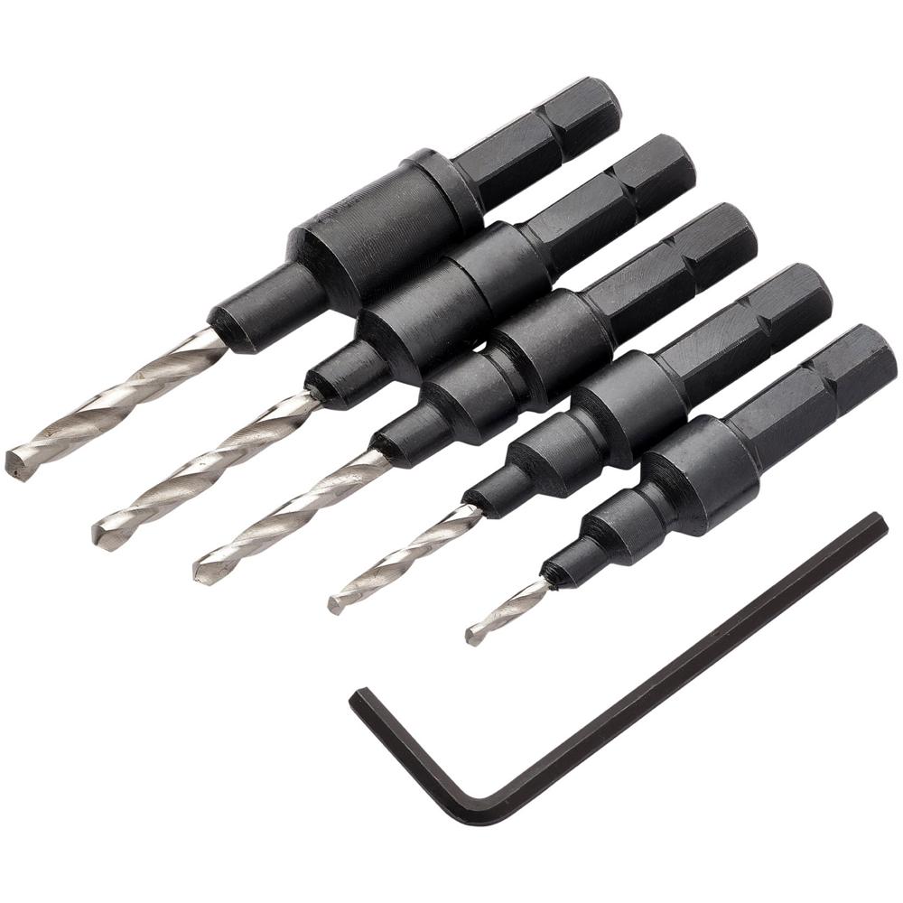 5 Piece Countersinking Drill Bit Set