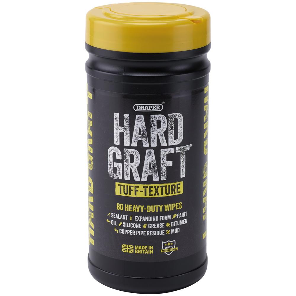 Draper 12436 Hard Graft Multipurpose Tuff-Texture Wipes (Tub of 80) - Image 7