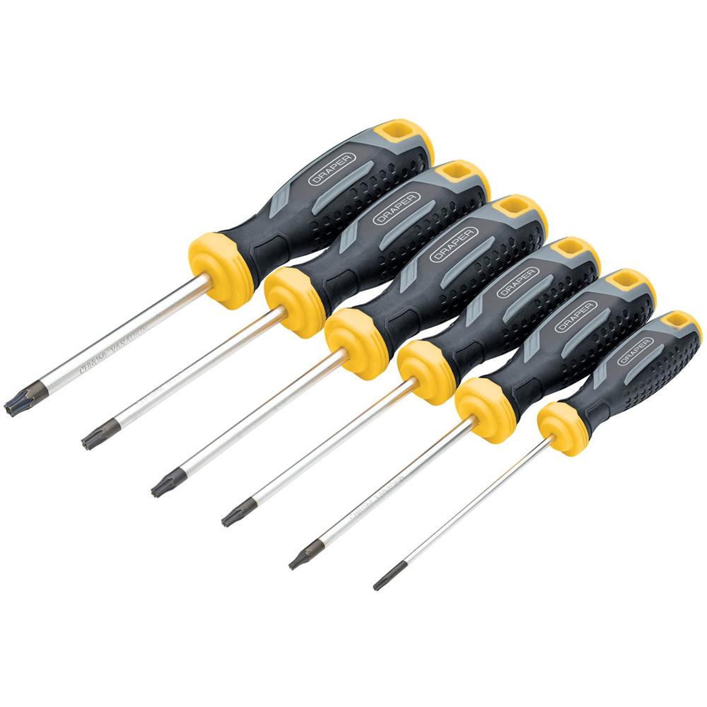 Draper 6 Piece Soft Grip Security Torx Screwdriver Set