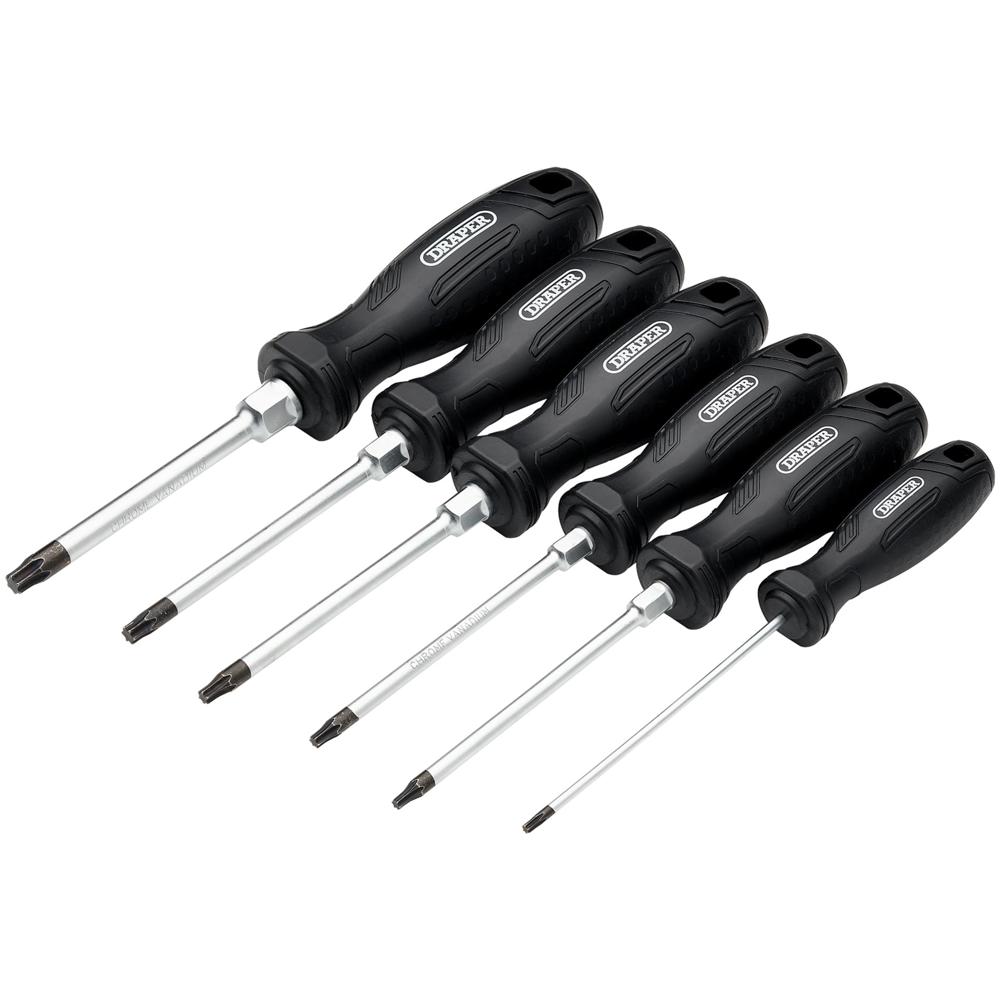 Draper 6 Piece Hard Grip Torx Screwdriver Set