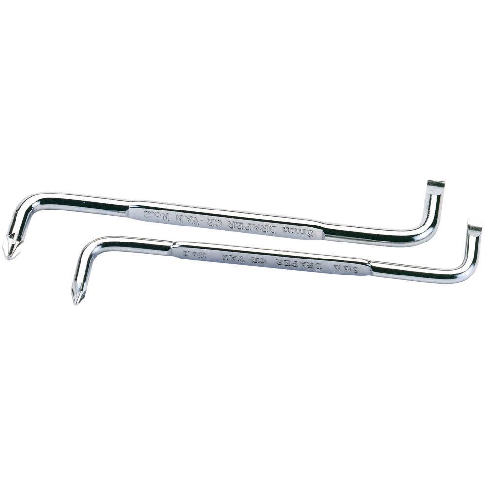 Draper 2 Piece Slotted and Pozi Angled Screwdriver Set