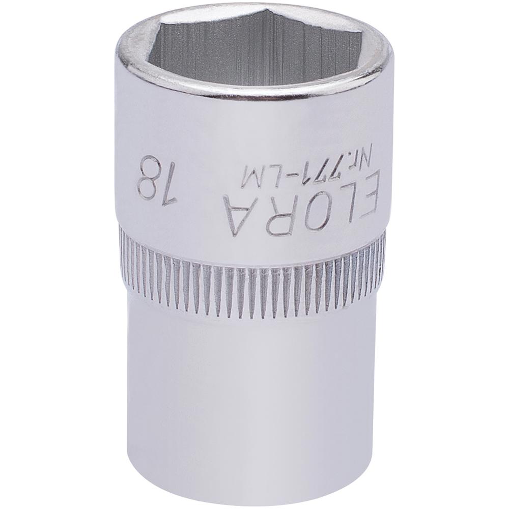 Elora 1/2" Drive Hexagon Socket Metric 1/2" 18mm