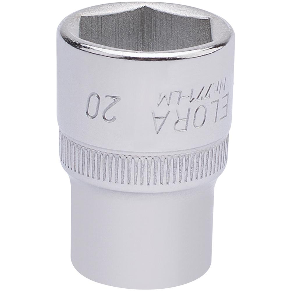 Elora 1/2" Drive Hexagon Socket Metric 1/2" 20mm