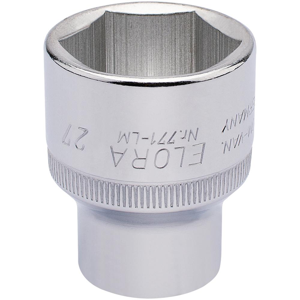 Elora 1/2" Drive Hexagon Socket Metric 1/2" 27mm