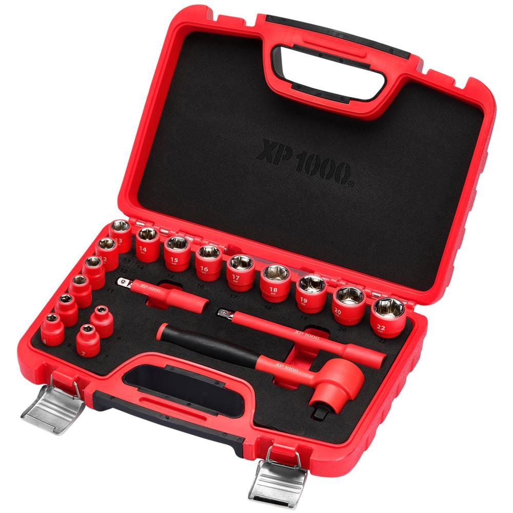 Draper XP1000 19 Piece 3/8" Drive VDE Insulated Socket Set 3/8
