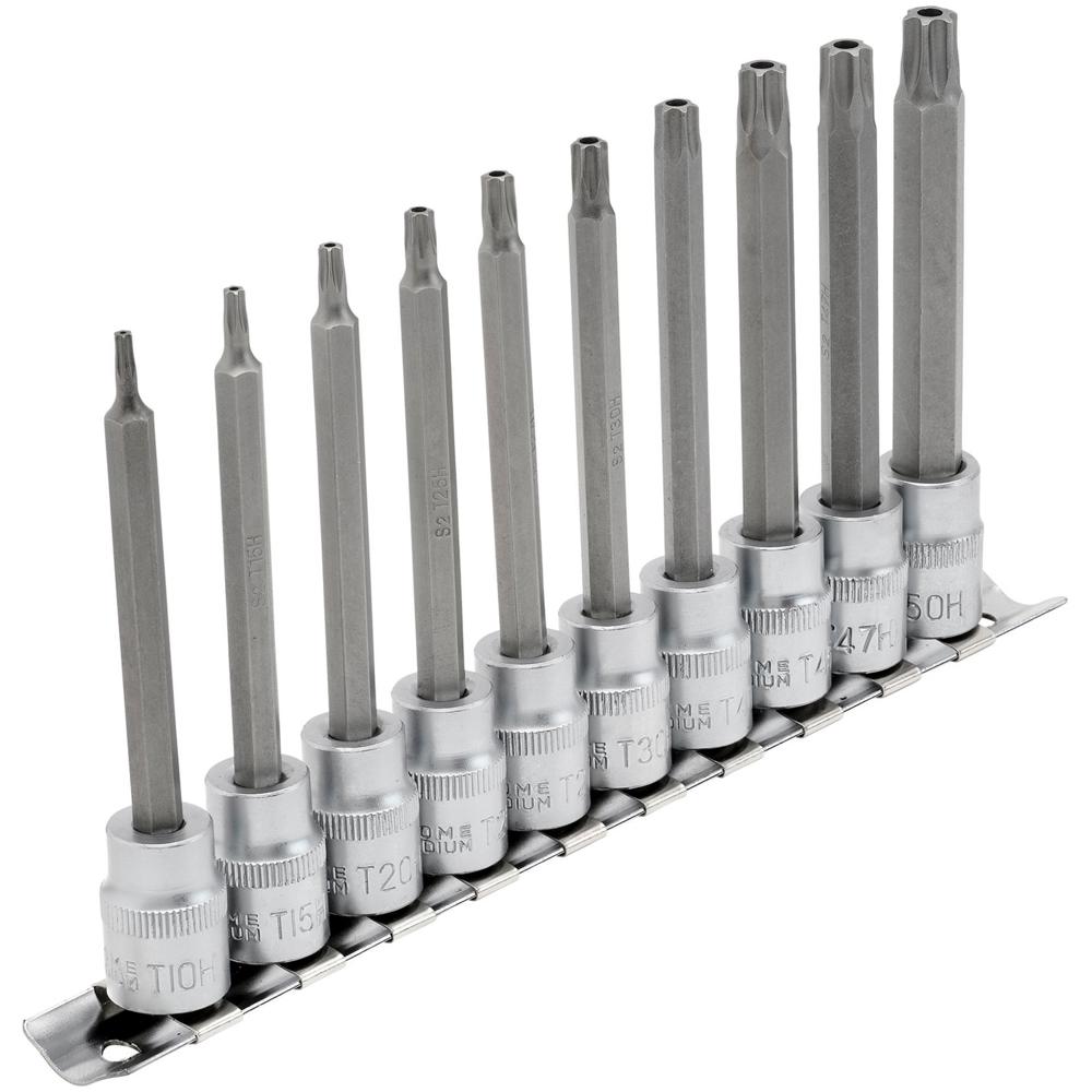 10 Piece 3/8" Drive Long Torx Socket Bit Set