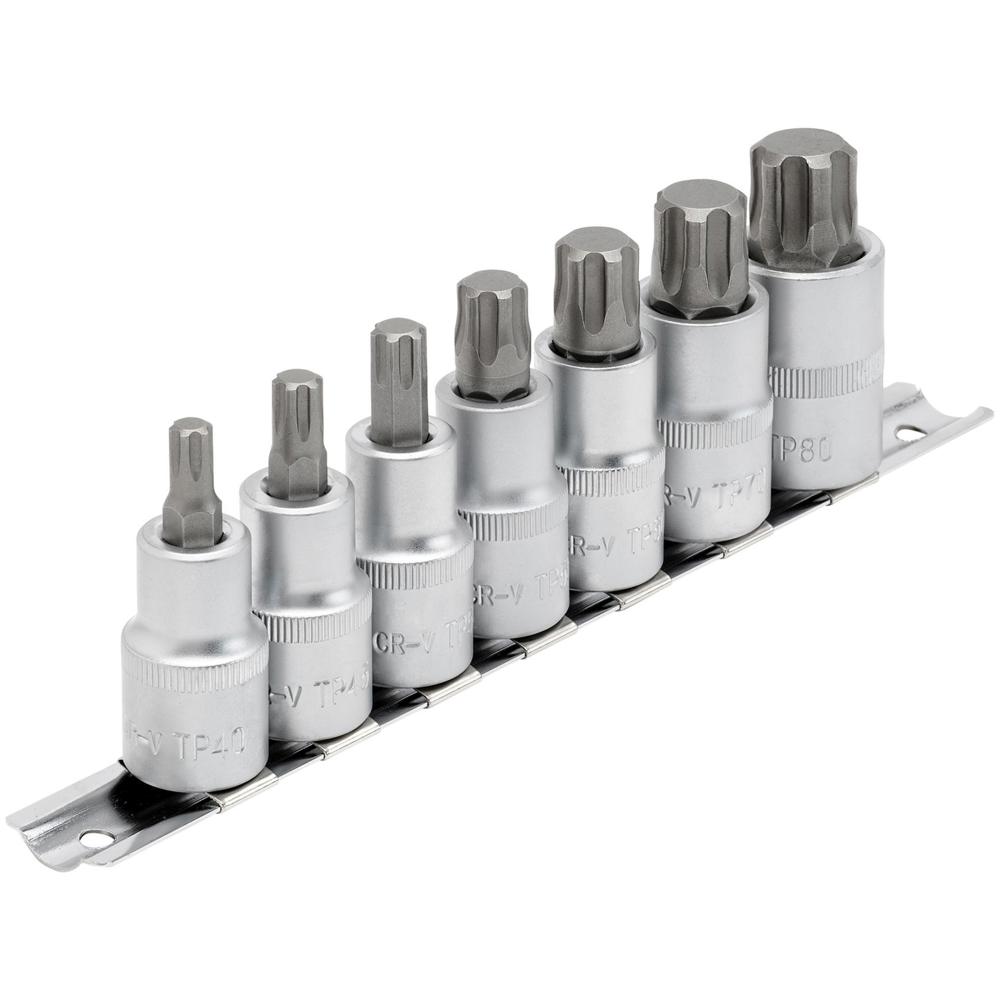 7 Piece 1/2" Drive Torx Plus Socket Bit Set