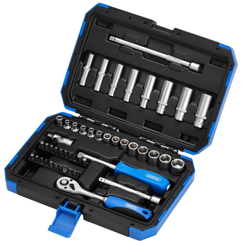 Draper 47 Piece 1/4" Drive Hex Socket Set Metric 1/4