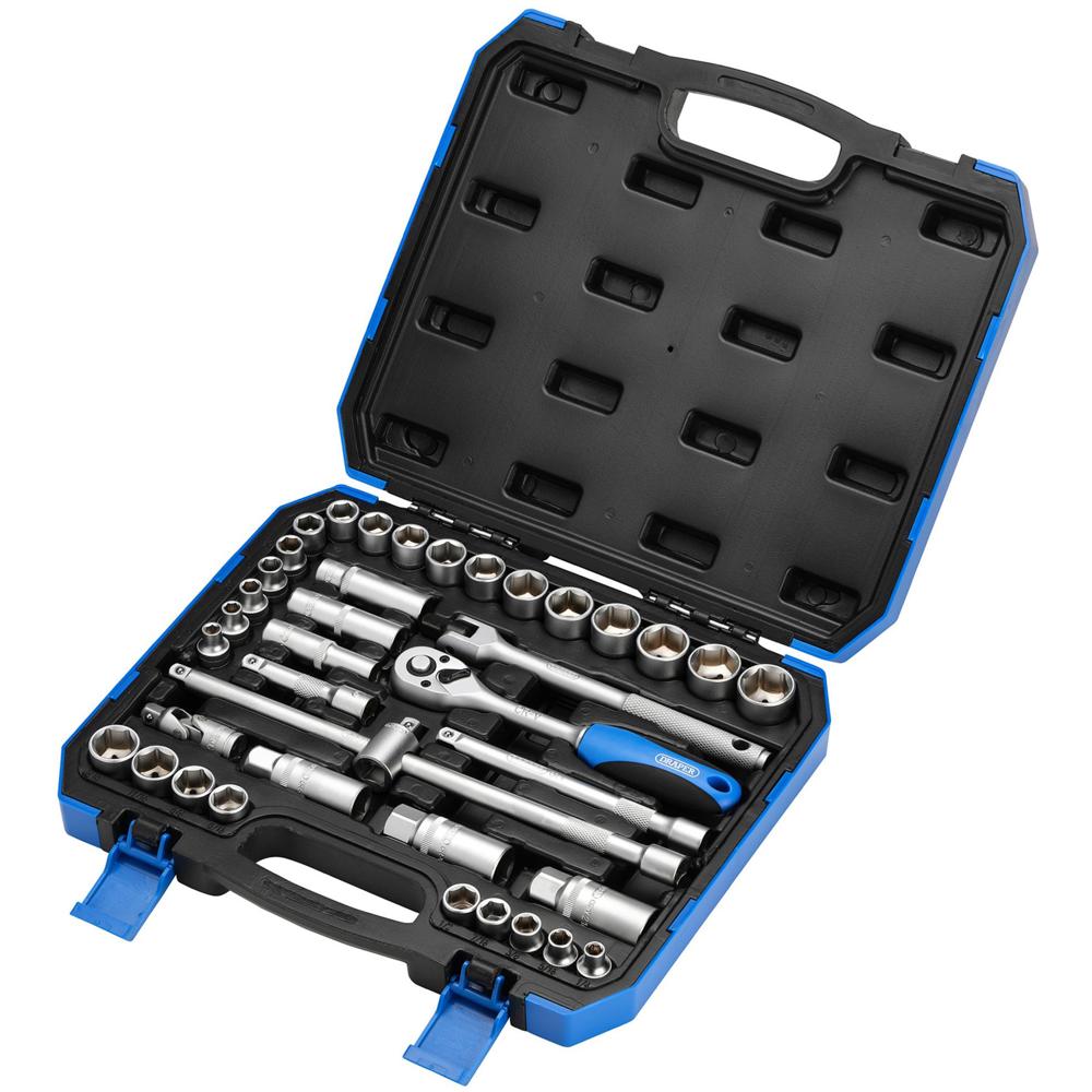 Draper 39 Piece 3/8" Drive Hex Socket Set Metric and Imperial 3/8