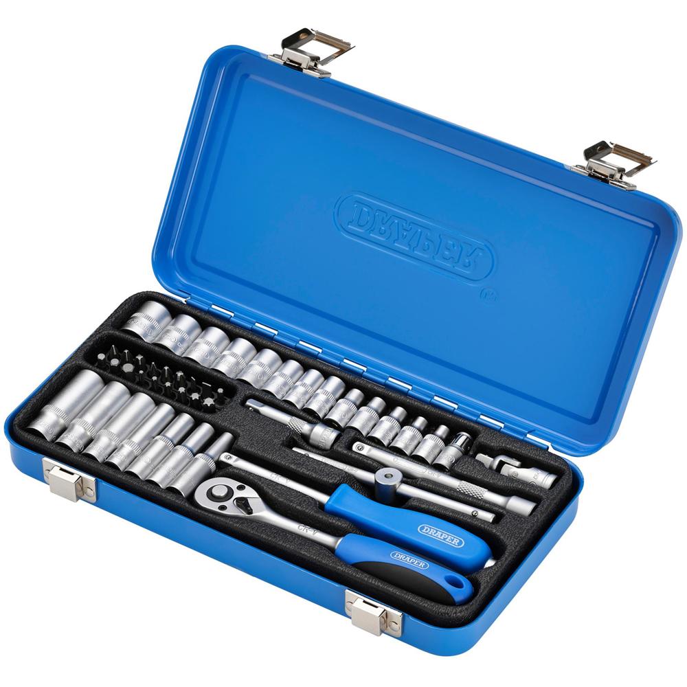 47 Piece 1/4" Drive Hex Socket Set Metric