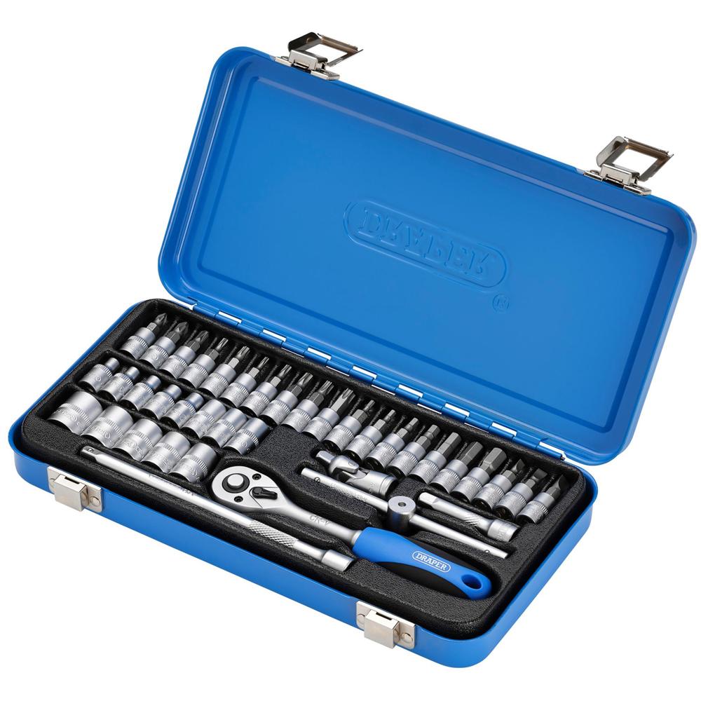 38 Piece 1/4" Drive Hex Socket and Socket Bit Set Metric