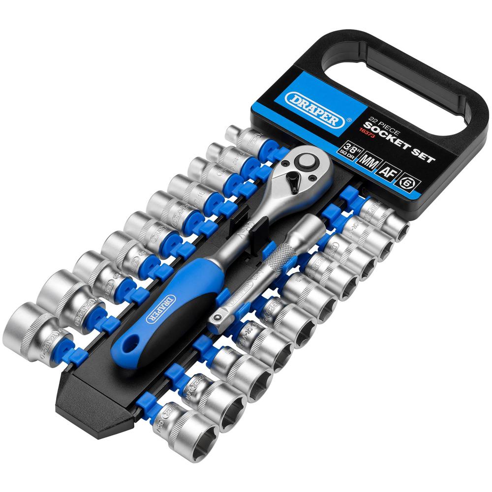 12 Piece 3/8" Drive Hex Socket Set Metric and Imperial