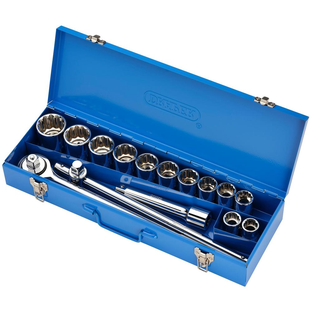Draper 15 Piece 3/4" Drive Bi Hex Socket Set Metric 3/4