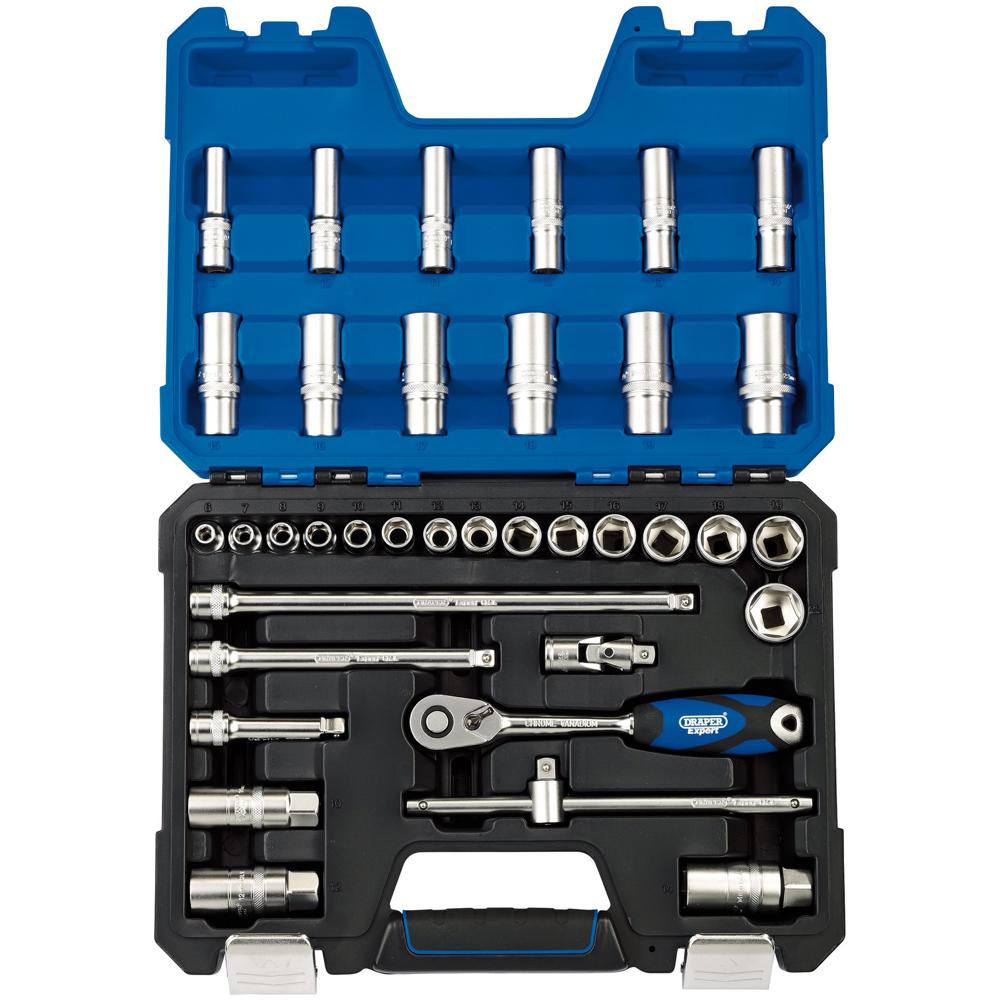 36 Piece 3/8" Drive Hex Socket Set Metric