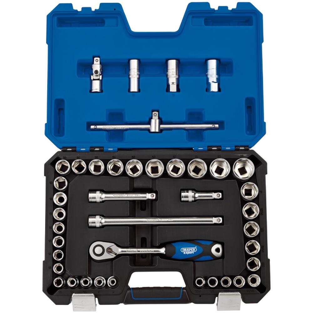 Draper Expert 41 Piece 1/2" Drive Hex Socket Set Metric and Imperial 1/2