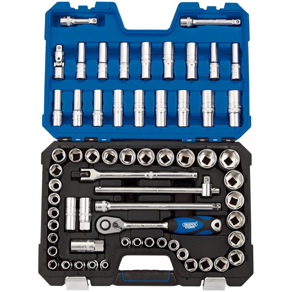 63 Piece 1/2" Drive Hex Socket Set Metric and Imperial