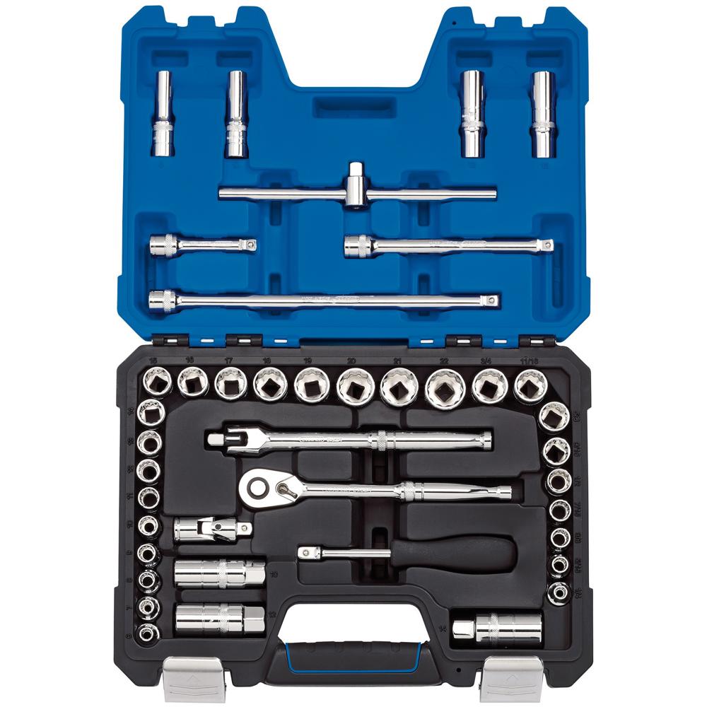 Expert 41 Piece 3/8" Drive Bi Hex Socket Set Metric and Imperial