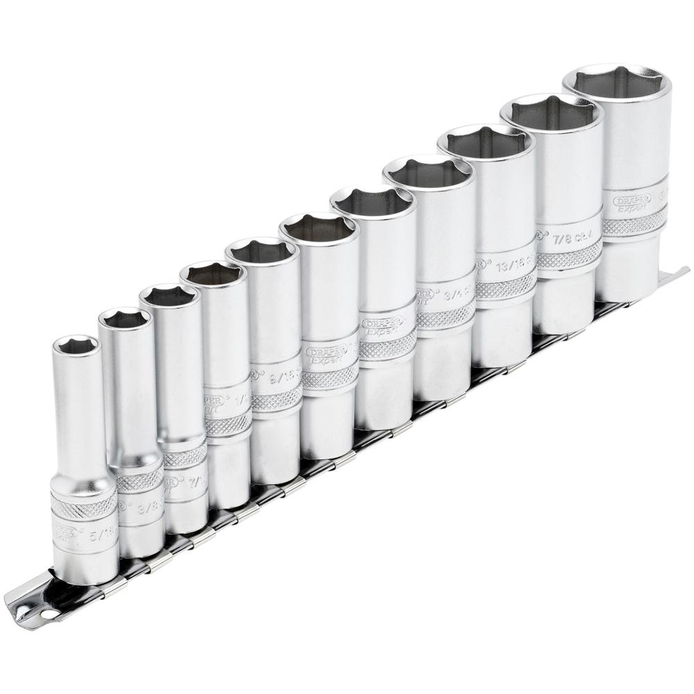 Expert 11 Piece 3/8" Drive Deep Hex Socket Set Imperial