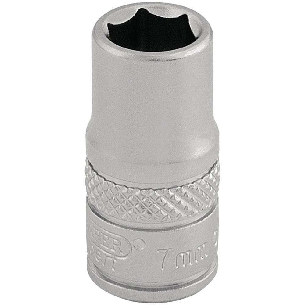 Draper 1/4" Drive Satin Finish Hexagon Socket Metric 1/4" 7mm
