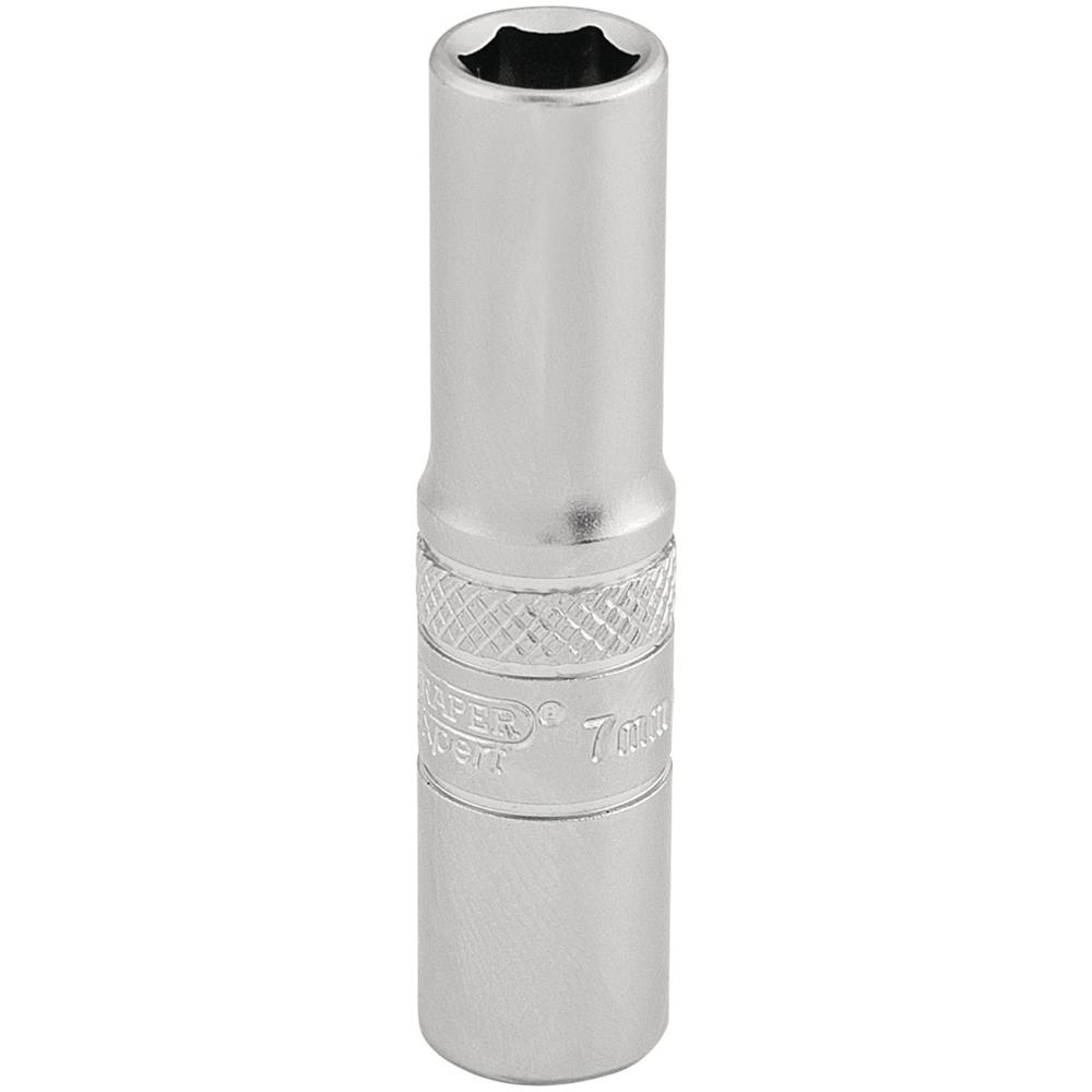 Draper 1/4" Drive Polished Finish Deep Hexagon Socket Metric 1/4" 7mm