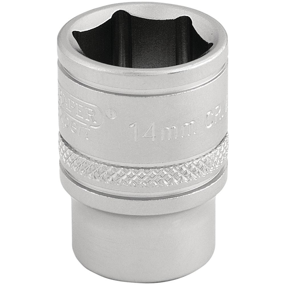 Draper 3/8" Drive Satin Finish Hexagon Socket Metric 3/8" 14mm