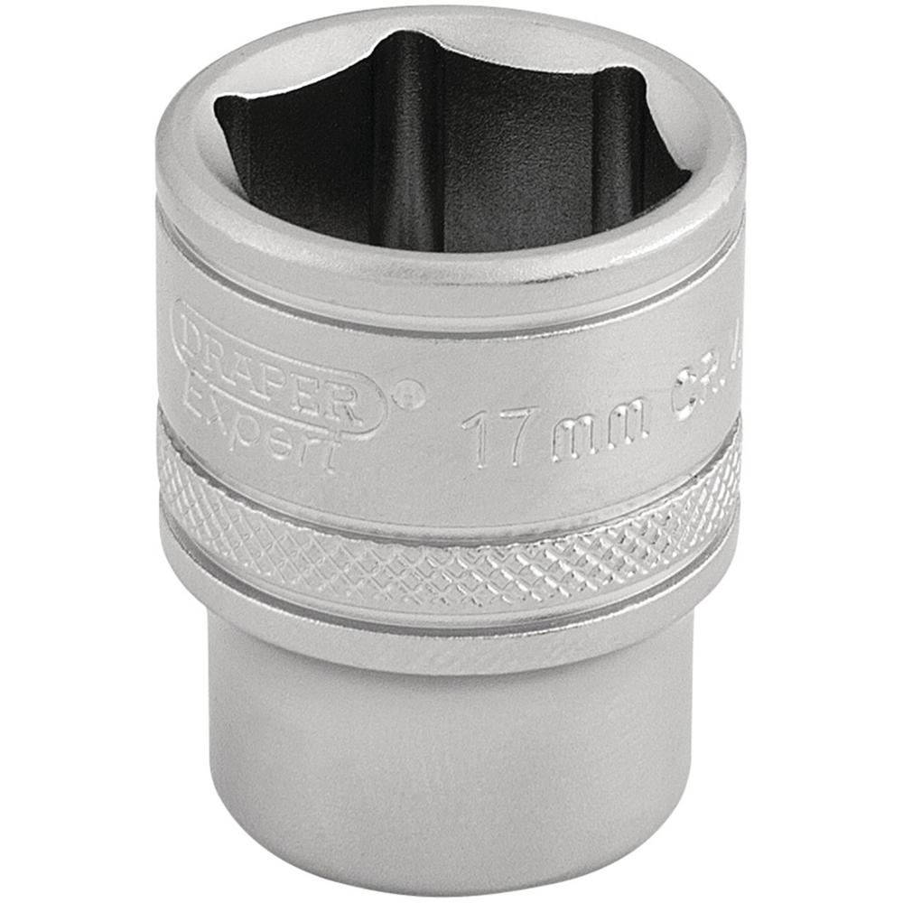 Draper 3/8" Drive Satin Finish Hexagon Socket Metric 3/8" 17mm