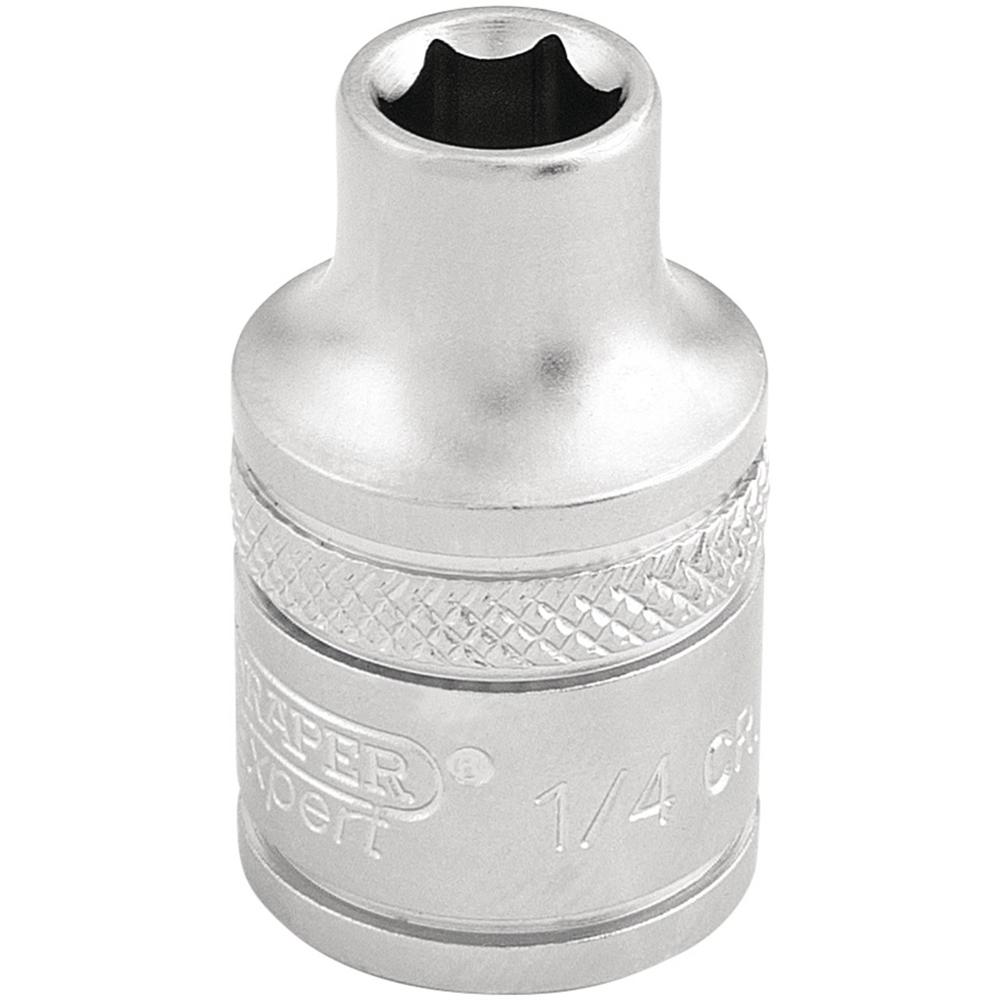 Draper 3/8" Drive Satin Finish Hexagon Socket Imperial 3/8" 1/4