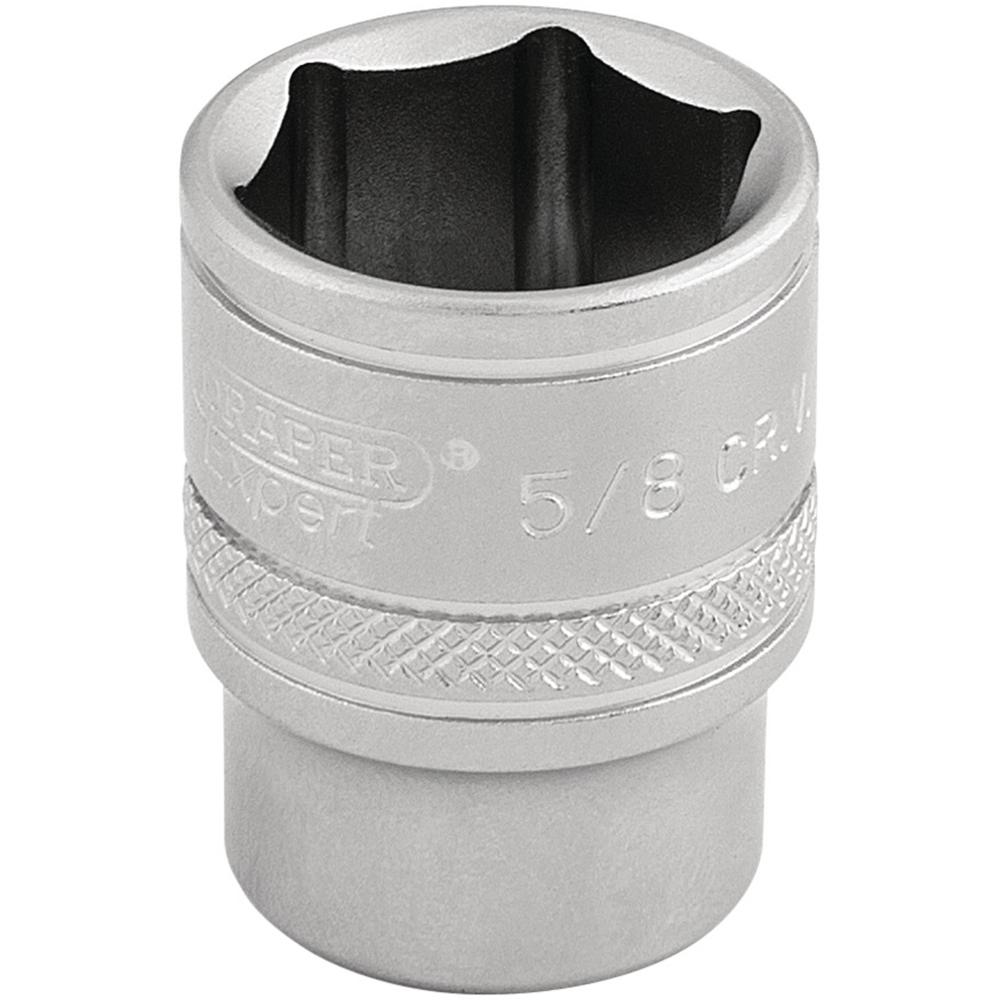 Draper 3/8" Drive Satin Finish Hexagon Socket Imperial 3/8" 5/8