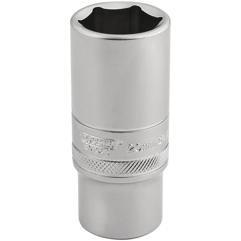 Draper 3/8" Drive Satin Finish Deep Hexagon Socket Metric 3/8" 20mm