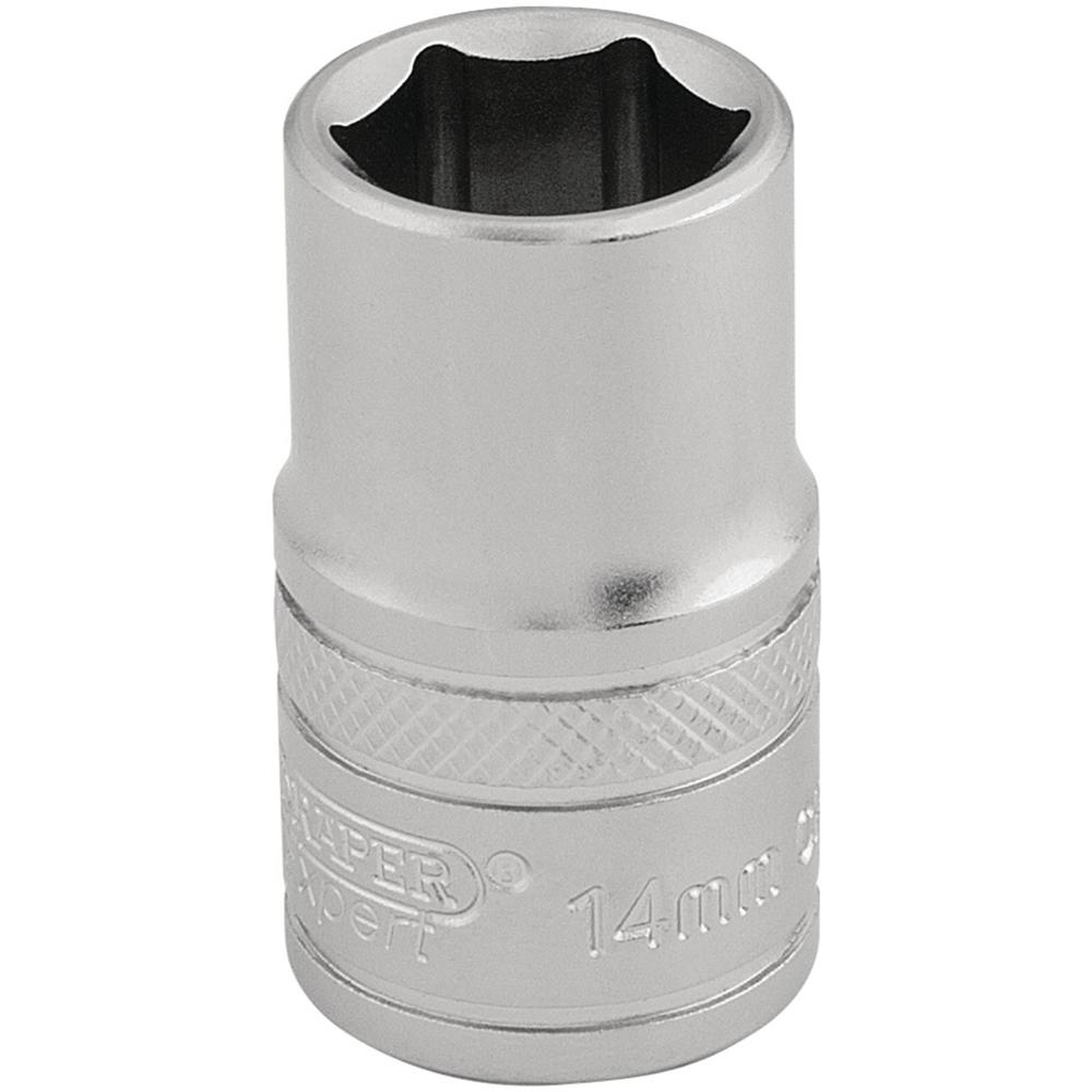 Draper 1/2" Drive Satin Finish Hexagon Socket Metric 1/2" 14mm