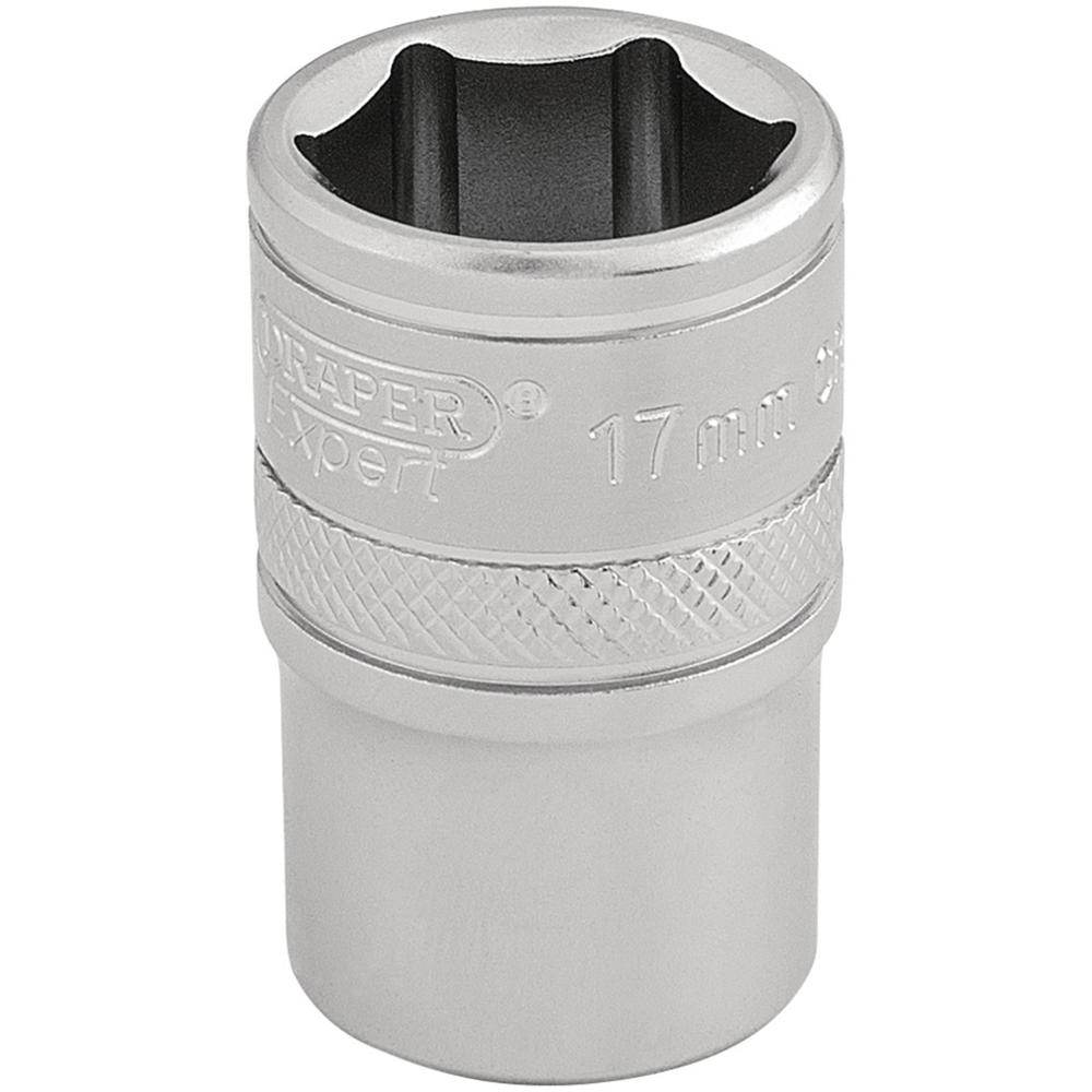 Draper 1/2" Drive Satin Finish Hexagon Socket Metric 1/2" 17mm