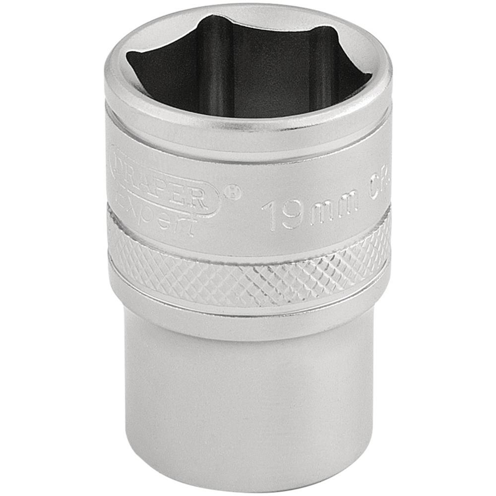 Draper 1/2" Drive Satin Finish Hexagon Socket Metric 1/2" 19mm