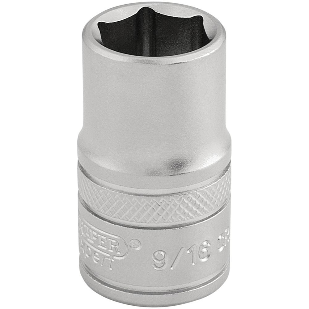 Draper 1/2" Drive Satin Finish Hexagon Socket Imperial 1/2" 9/16