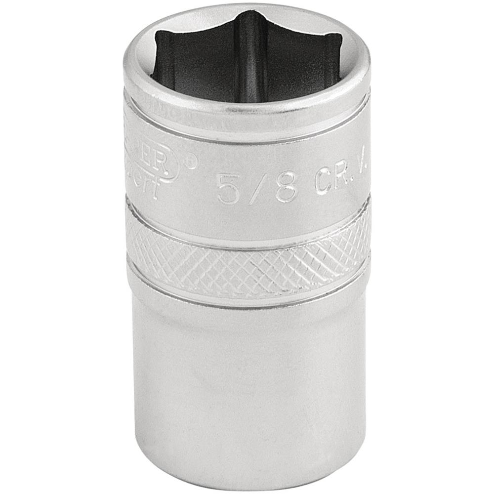 Draper 1/2" Drive Satin Finish Hexagon Socket Imperial 1/2" 5/8