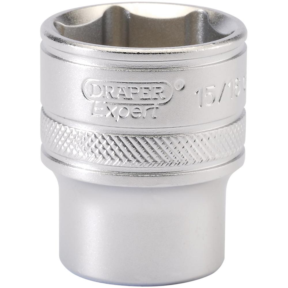 Draper 1/2" Drive Satin Finish Hexagon Socket Imperial 1/2" 15/16