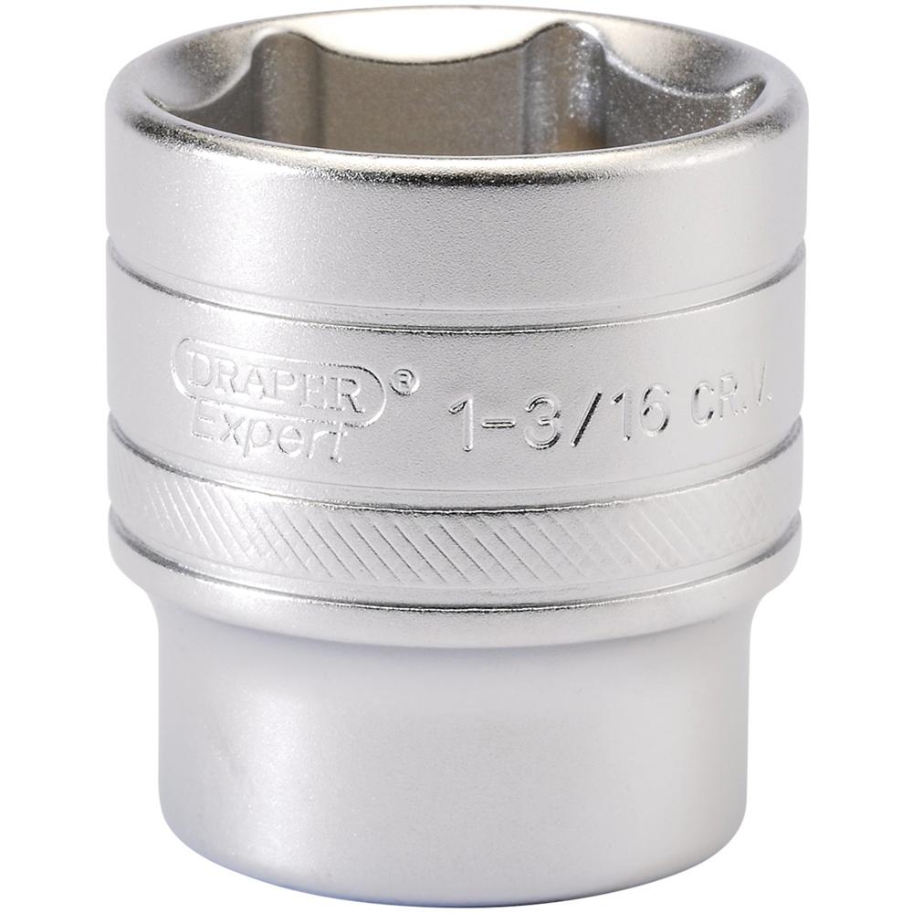 Draper 1/2" Drive Satin Finish Hexagon Socket Imperial 1/2" 1" 3/16